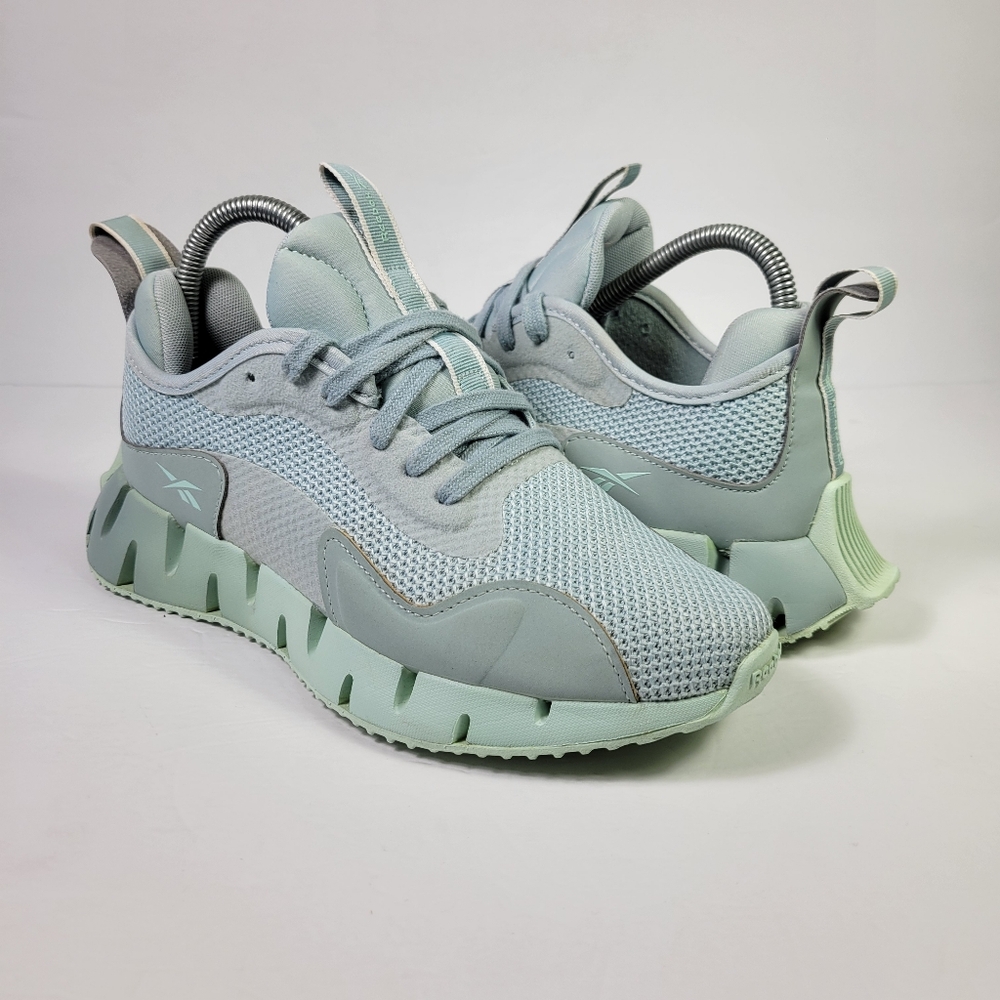 Reebok Women's Zig Dynamica Seaside Grey/Mist Running Shoes Sz 7.5 [HQ5864]